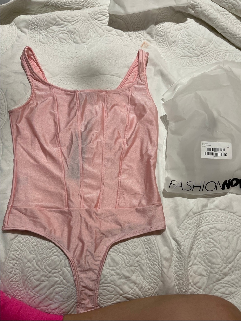 Fashion Nova Pink Sleeveless Bodysuit